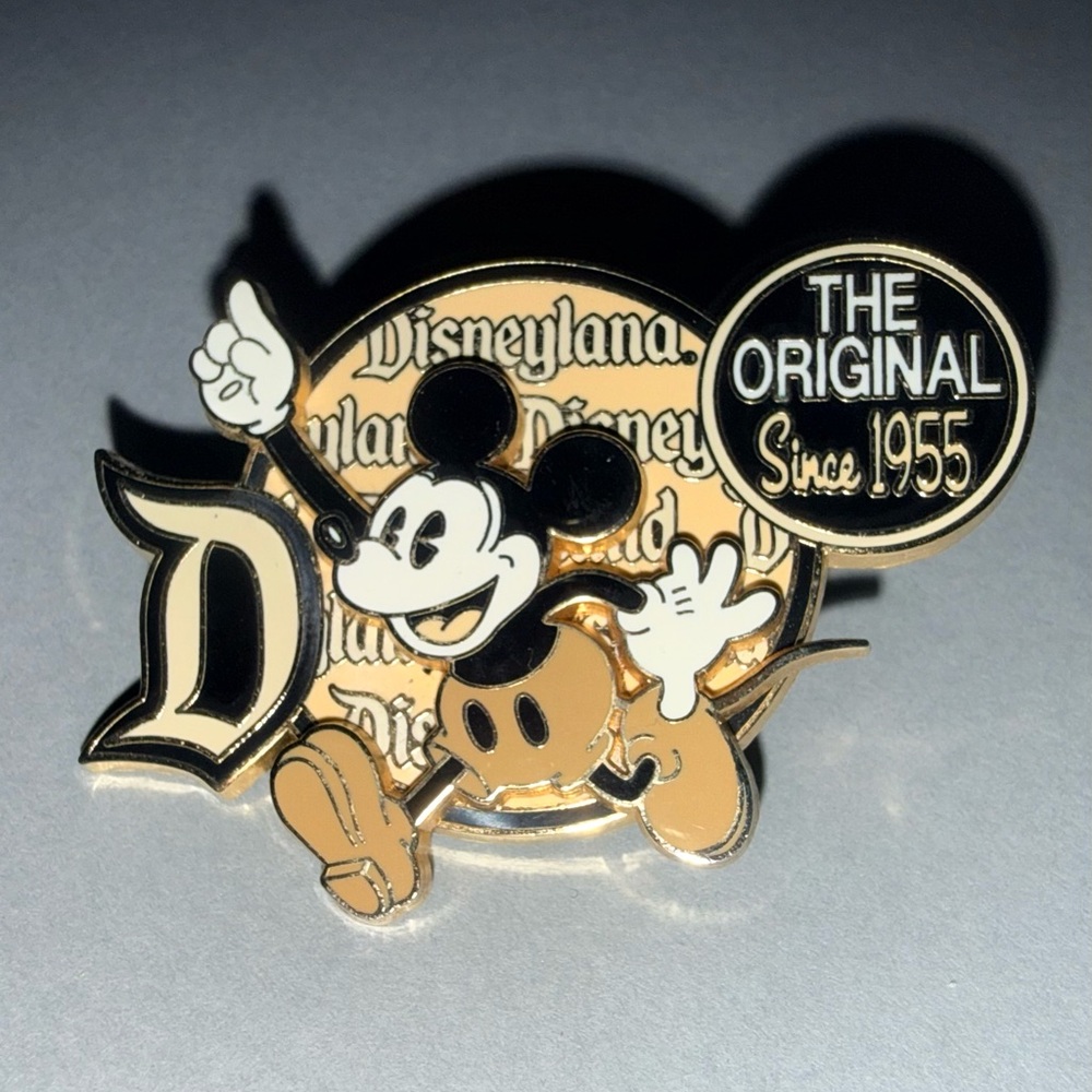 Disney Mickey Mouse Gold Black Pin - The Original Since 1955